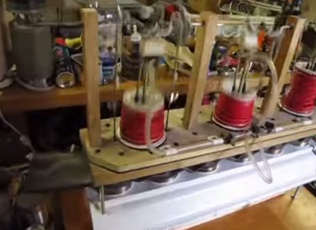Six-cylinder Stirling engine